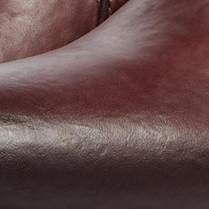Closeup of Antiqued calf leather upper