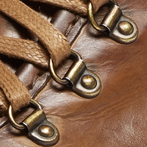 Closeup of Antiqued metal D-Rings