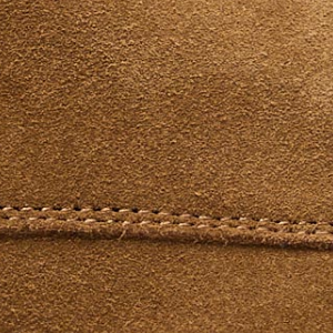 Closeup of calf suede upper