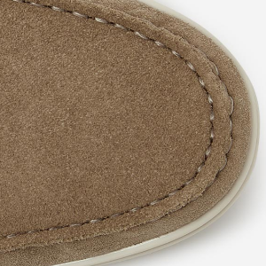 Closeup of Tonal moccasin stitching