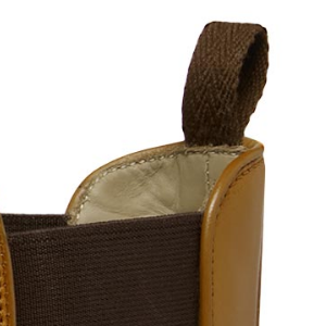 Closeup of Heel pull tabs
