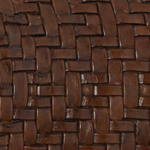 Closeup of Handwoven leather