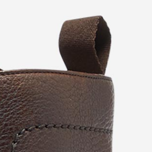 Closeup of Heel pull tabs