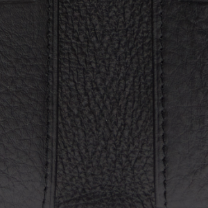 Closeup of Black calf leather interior