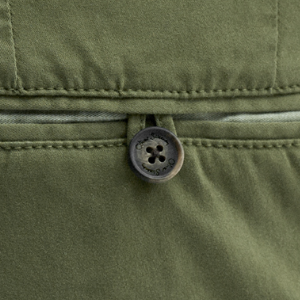 Closeup of Branded horn buttons