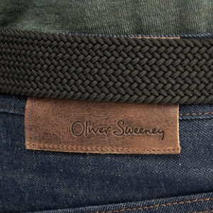 Closeup of Branded leather patch