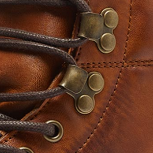 Closeup of Ski hooks & metal eyelets