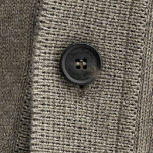 Closeup of Branded horn buttons