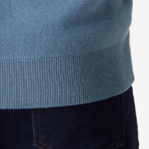 Closeup of Tubular ribbed hem