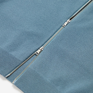 Closeup of Metal double zip