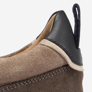Closeup of Contrast leather quarter detail