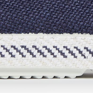 Closeup of Woven jute sole edge