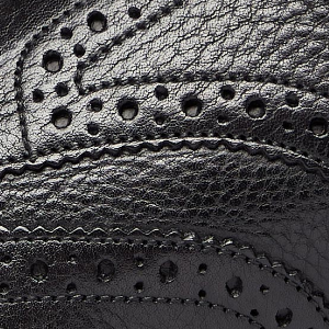 Closeup of Broguing detail