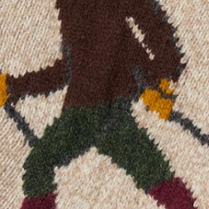 Closeup of 7 Gauge knit & marled yarn