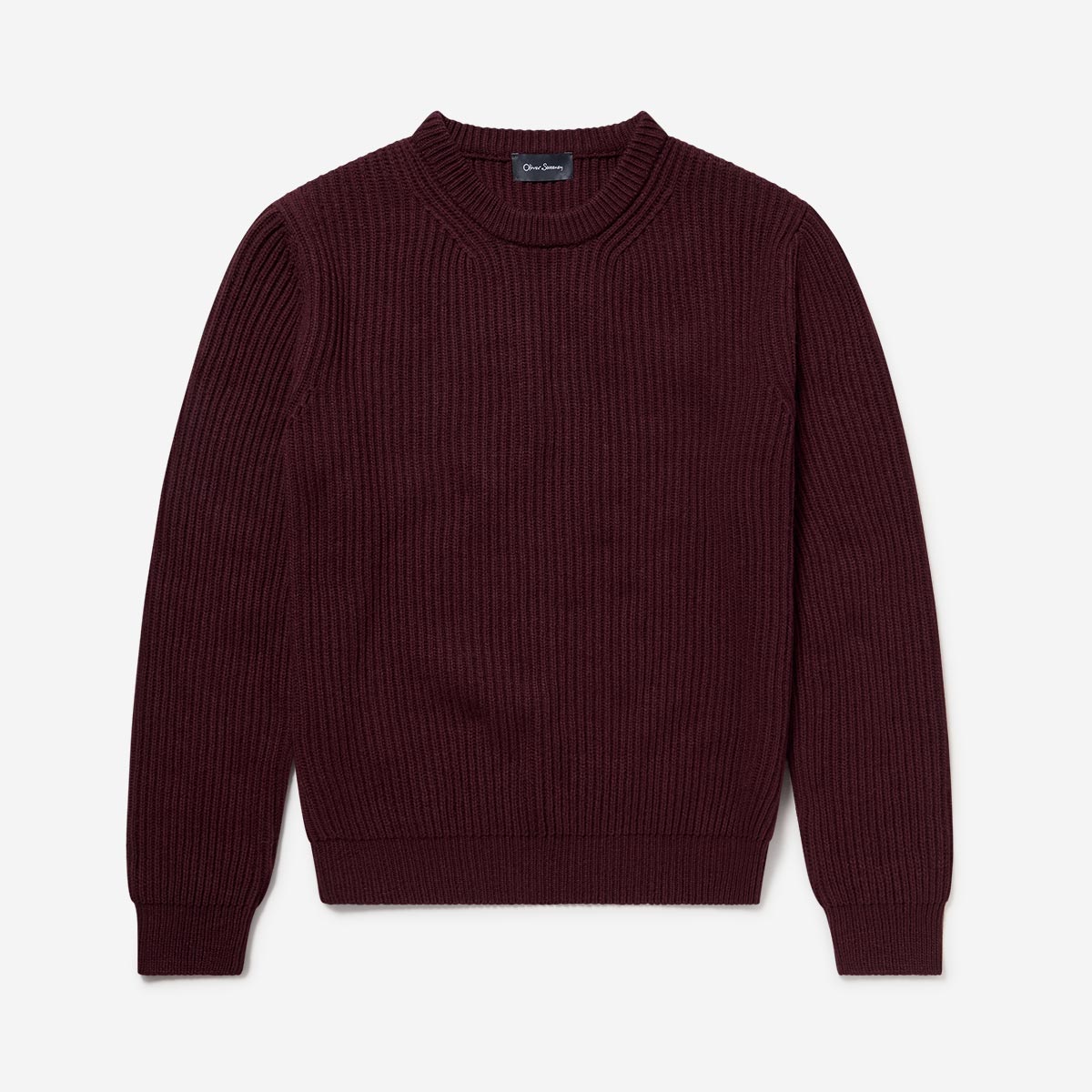 Cliveden Burgundy Wool Jumper Men's Knitwear Oliver Sweeney