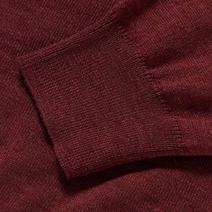 Closeup of Ribbed cuffs & hem