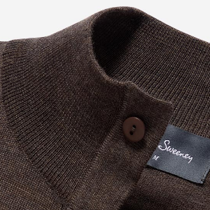 Closeup of Ribbed funnel neck