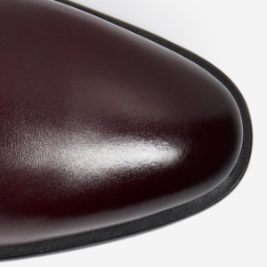Closeup of Polished toe & heel