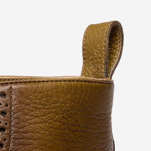 Closeup of Heel pull tabs