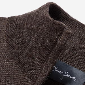 Closeup of Ribbed funnel neck
