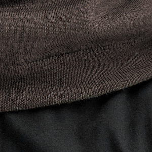Closeup of Ribbed cuffs & hem