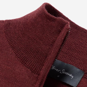 Closeup of Ribbed funnel neck