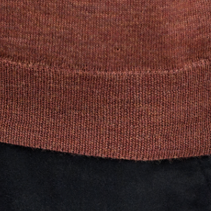 Closeup of Ribbed cuffs & hem