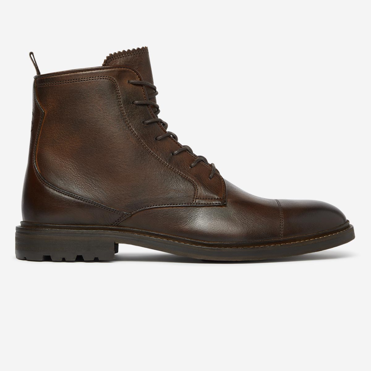 Chaves Dark Brown Leather Derby Boot Men's Boots Oliver Sweeney