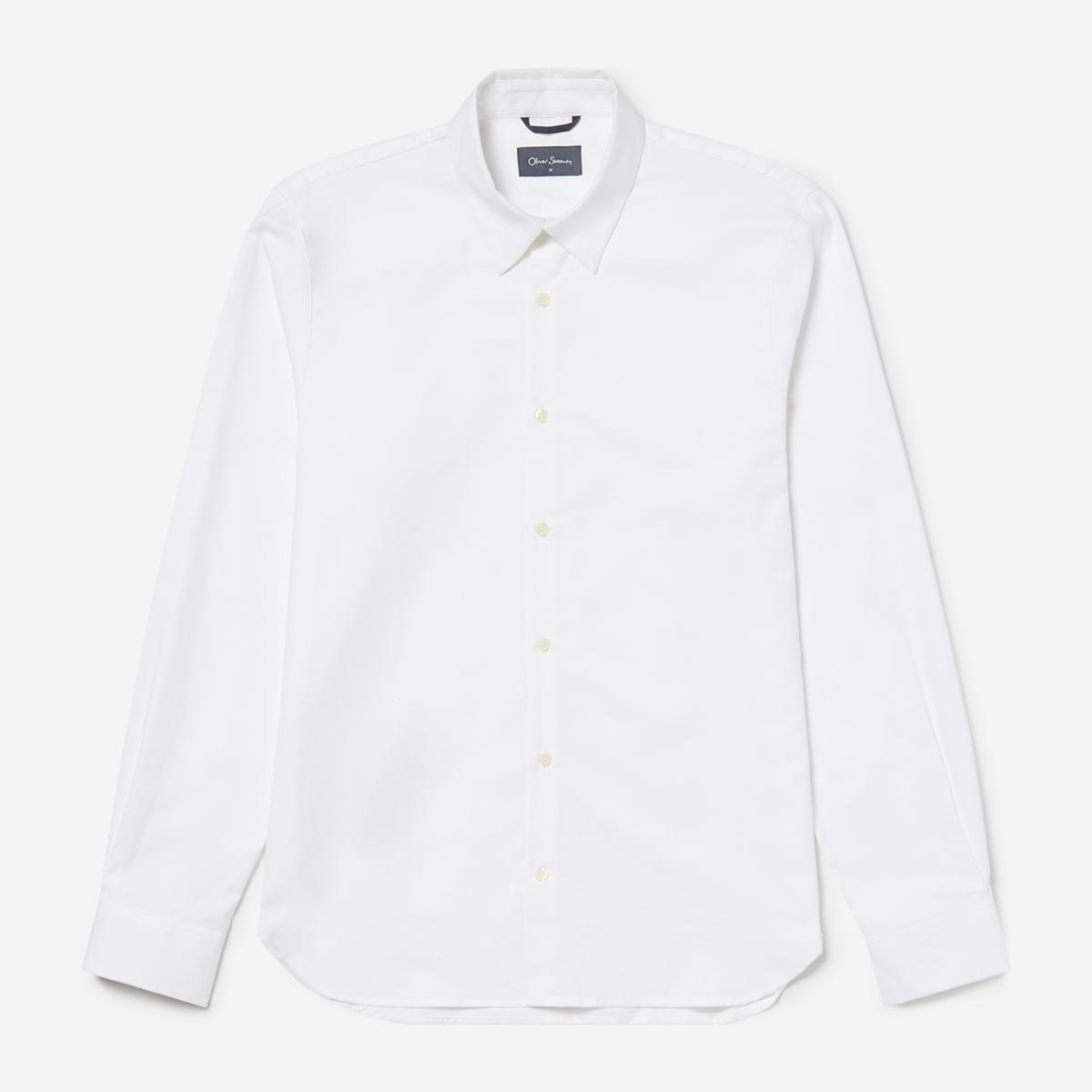 Dunmore White Cotton Shirt Men's Shirts Oliver Sweeney