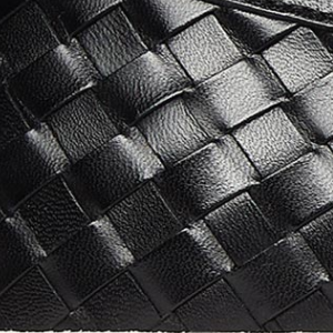 Closeup of Handwoven leather