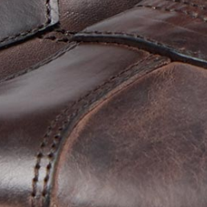 Closeup of Hand-finished calf leather upper