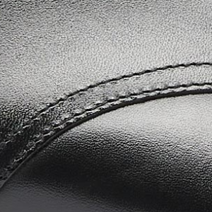 Closeup of Polished Calf leather upper