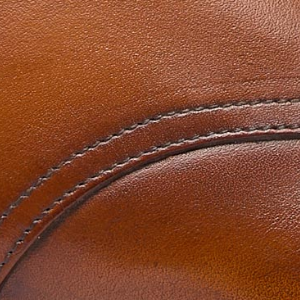 Closeup of Antiqued Calf leather upper