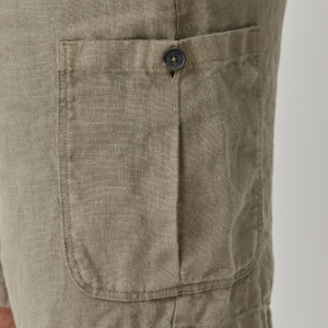 Closeup of 2 buttoned cargo pockets