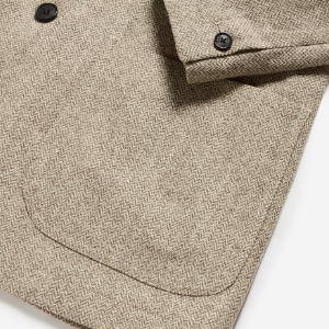 Closeup of 3 external & 2 internal patch pockets