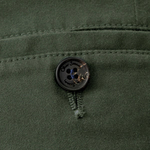 Closeup of Branded horn button