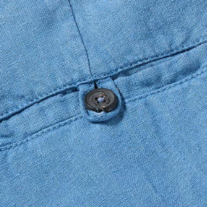 Closeup of Branded horn buttons