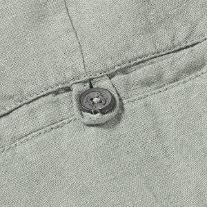 Closeup of Branded horn buttons