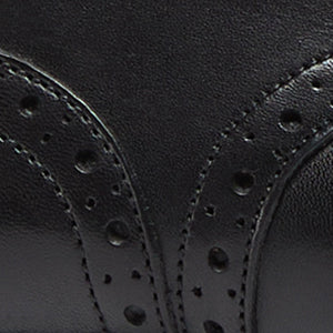 Closeup of Polished leather upper