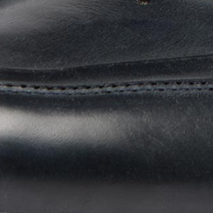 Closeup of Hand-finished calf leather upper
