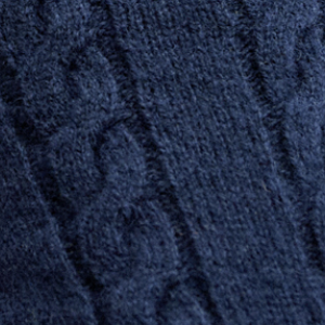 Closeup of 7 gauge cable Knit