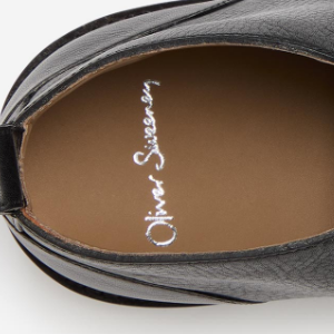 Closeup of Milled leather upper