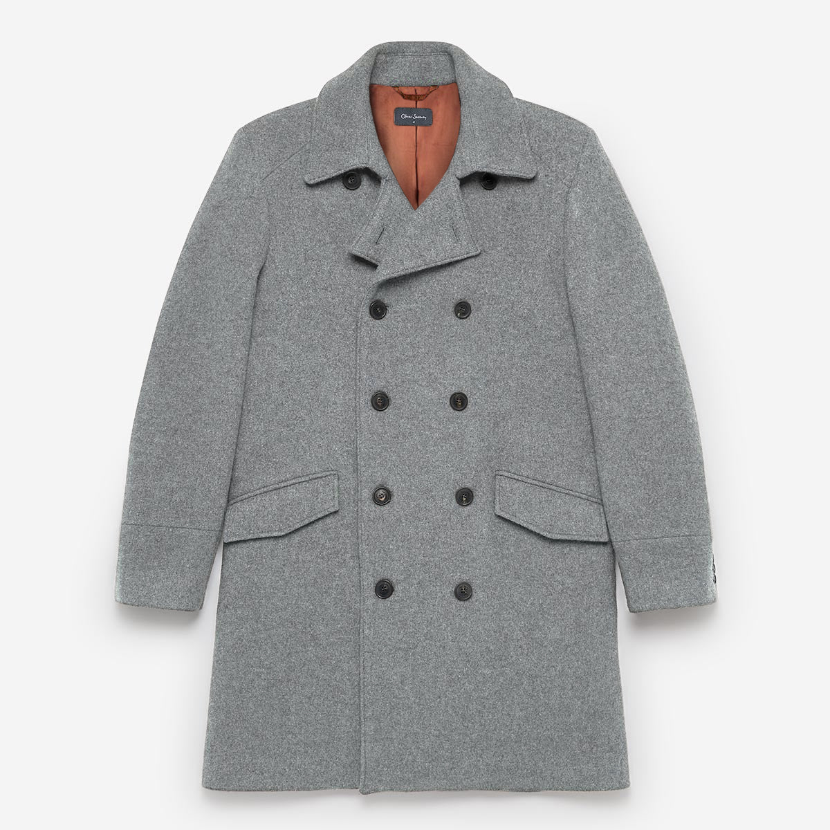 Garrison Grey Wool Overcoat Men's Coats & Jackets Oliver Sweeney