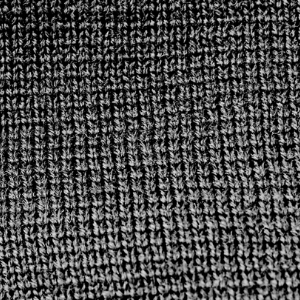 Closeup of 12 gauge knit, Milano stitch