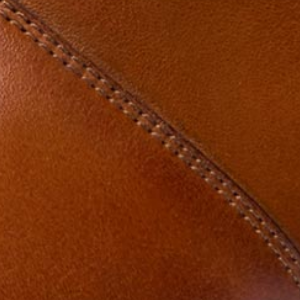 Closeup of Antiqued calf leather upper