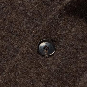 Closeup of Branded horn buttons