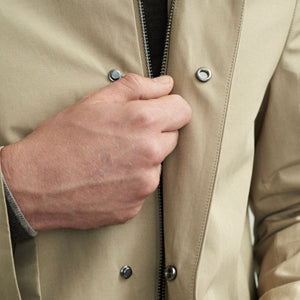 Closeup of Concealed placket with zip closure