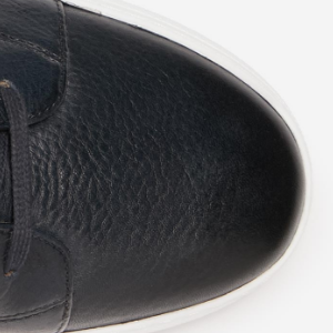 Closeup of Hand-burnished toe & heel