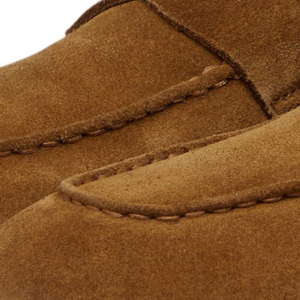 Closeup of Suede saddle