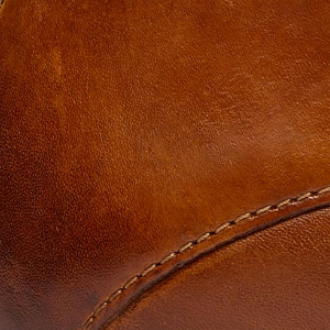 Closeup of Antiqued leather upper